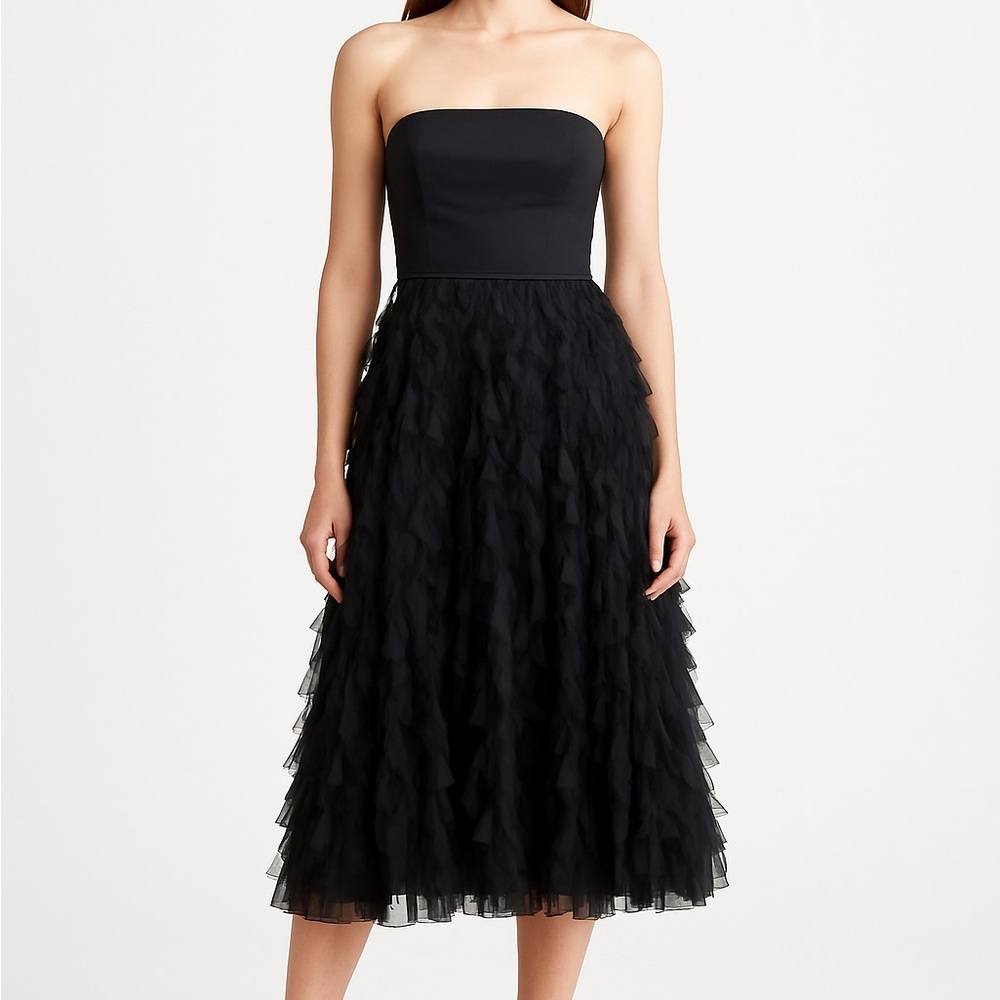 White House Black Market Black Strapless Dress